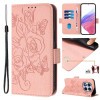 Чехол-книжка Embossed Rose RFID Anti-theft Leather для Xiaomi Redmi Note 14 Pro 5G/Poco X7 - розовый