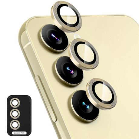 Защитное стекло на камеру ENKAY Aluminium для Samsung Galaxy A16 5G - золотое