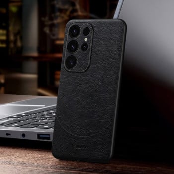 Шкіряний чохол SULADA Microfiber Leather MagSafe Magnetic для Samsung Galaxy S24 Ultra - чорний