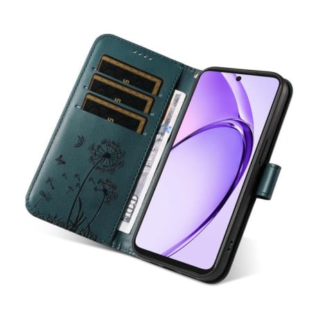 Чехол-книжка с тиснением Dandelion и магнитным хлястиком на OPPO A5X 5G Global - синий
