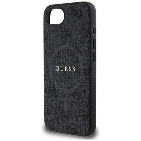 Оригинальный чехол Guess 4G Ring Classic MagSafe для iPhone 16e - black