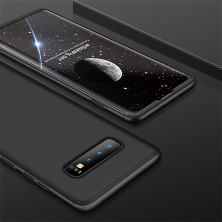 Противоударный чехол GKK Three Stage Splicing Full Coverage на Samsung Galaxy S10+Plus- черный