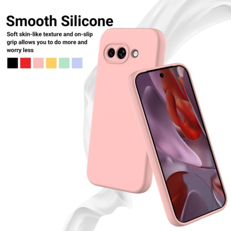 Силіконовий чохол Solid Color Liquid Silicone Google Pixel 9a - рожевий