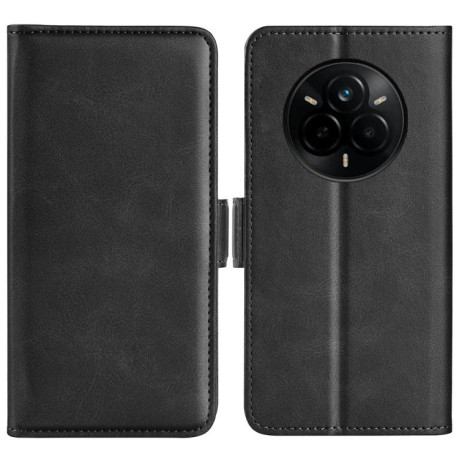 Чехол-книжка Dual-side Magnetic Buckle для Realme 14 Pro+ - черный