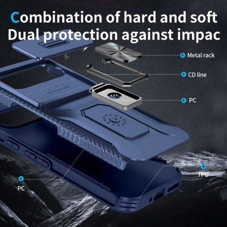 Протиударний чохол Sliding Camshield для Google Pixel 9 Pro XL - синій