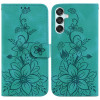 Чехол-книжка Lily Embossed Leather для Samsung Galaxy M15/F15 5G - зеленый