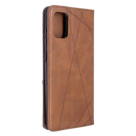 Чохол-книга Rhombus Texture на Samsung Galaxy A71 / А715 - коричневий
