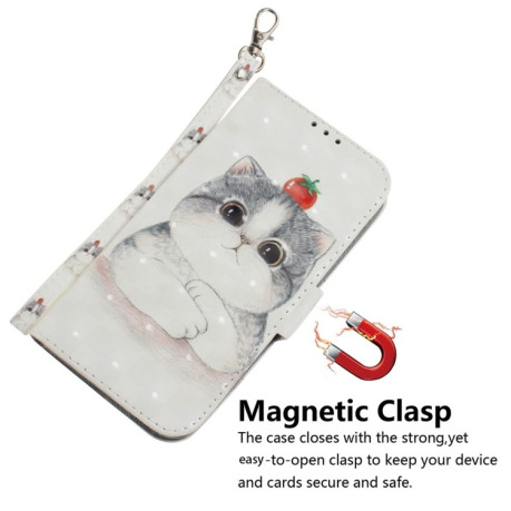 Чехол-книжка Crystal 3D Shockproof Protective Leather для Samsung Galaxy S24 FE 5G - Cat