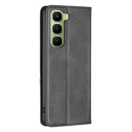 Чехол-книжка Rhombus Texture на Infinix Hot 60 Pro 4G - черный