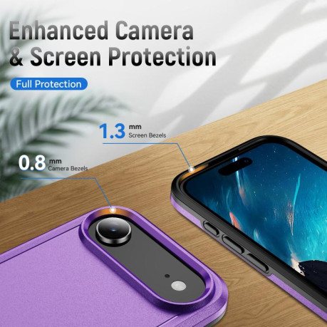 Противоударный чехол Heavy Duty Armor для iPhone Air - фиолетовый