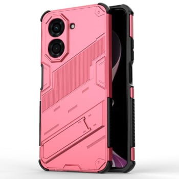 Противоударный чехол Punk Armor с подставкой на Xiaomi Redmi A5 4G 171.1mm / Poco C71 5G - светло-красный