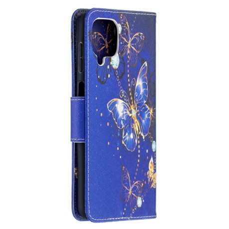 Чехол-книжка Colored Drawing для Samsung Galaxy A12/M12 - Purple Butterfly