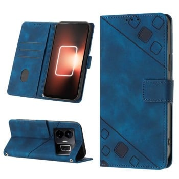 Чехол-книжка Skin-feel Embossed для Realme GT Neo 5 5G / GT3 5G - синий
