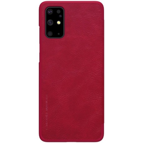 Кожаный чехол-книжка Nillkin Qin Series для Samsung Galaxy S20+Plus -красный