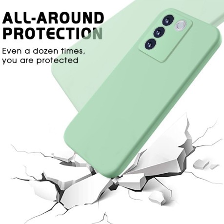 Силіконовий чохол Solid Color Liquid Silicone на Vivo V27e/S16e - зелений