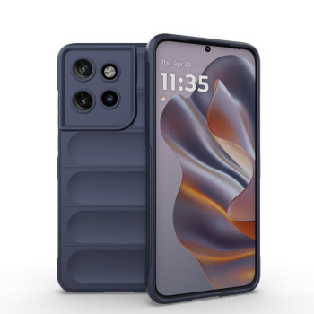 Силиконовый чехол Magic Flannel для Motorola Edge 50 Neo - синий