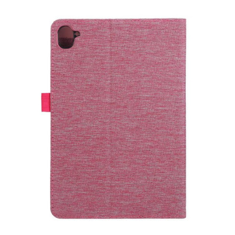 Чехол-книжка Fabric Leather для Xiaomi Redmi K Pad - пурпурно-красный