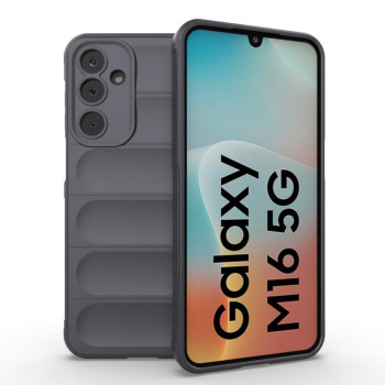 Силіконовий чохол Magic Flannel для Samsung Galaxy M16 5G - темно-сірий