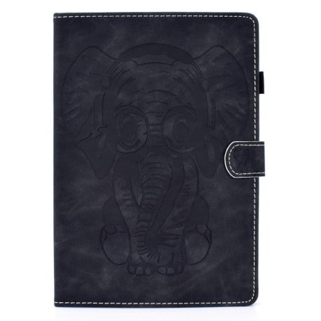 Чехол-книжка Embossed Elephant Pattern на Pro 11 2022/2020 /Air 10.9 2022/2020/Pro 11 2018 - черный