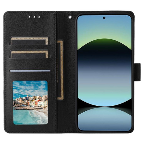 Чохол-книжка 3-Card Slots Multifunctional Leather для Xiaomi Redmi Note 14 4G 164.48mm - чорний