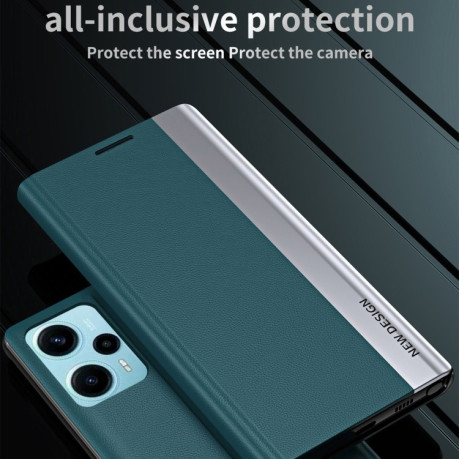 Чехол-книжка Electroplated Ultra-Thin для Xiaomi Poco F5 - серебристый