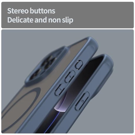 Протиударний чохол Fan Dun Series TPU Hybrid PC Frosted Magsafe для iPhone 16e - синій