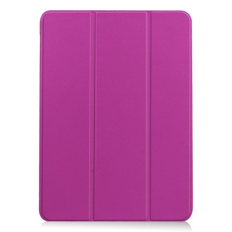 Чехол Custer Texture Three-folding Sleep/Wake-up на iPad Air 10.9 2022/2020 - фиолетовый