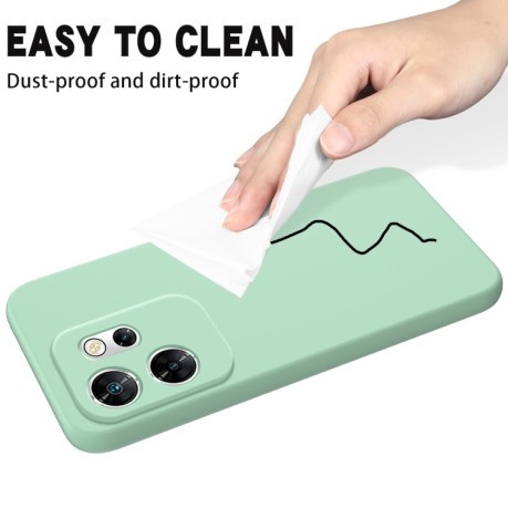 Силиконовый чехол Solid Color Liquid Silicone на Infinix Zero 30 4G - зеленый