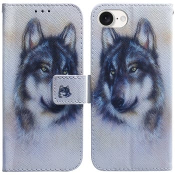 Чохол-книжка Coloured Drawing для iPhone 16e - Wolf