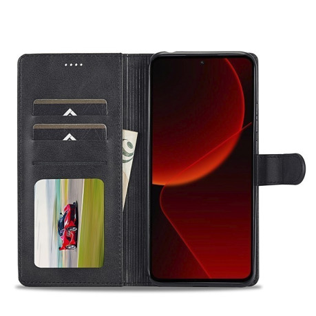 Чехол книжка LCIMEEKE Calf Texture на Xiaomi 14T Pro - черный