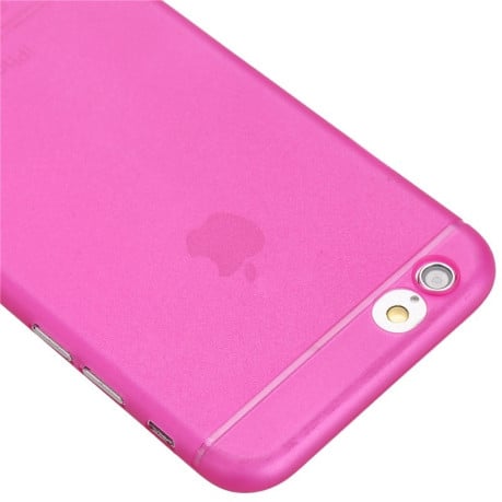 Ультратонкий Полупрозрачный Чехол с Защитой Камеры Малиновый для iPhone 6, 6S