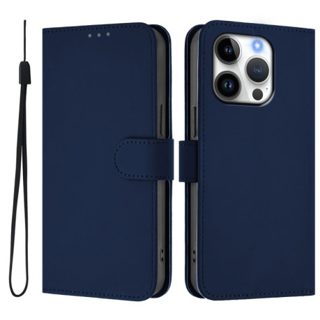Чехол-книжка Skin Feel S-type для iPhone 16 Pro - синий