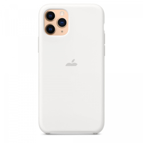 Силиконовый чехол Silicone Case White на iPhone 11 Pro-премиальное качество