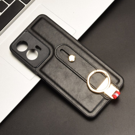 Протиударний чохол Wristband Leather Back для Motorola Moto G35 5G - чорний