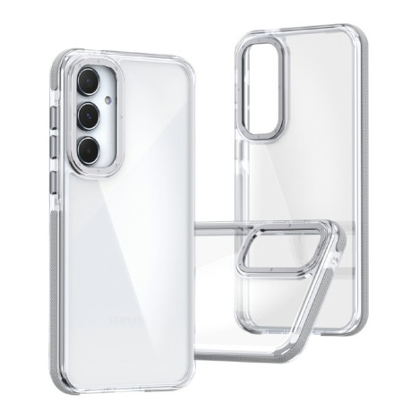 Чехол Dual-Color Clear Acrylic Hybrid для Samsung Galaxy A55 5G - серый