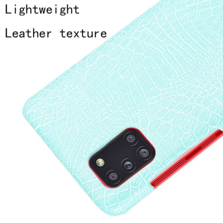 Ударопрочный чехол Crocodile Texture на Samsung Galaxy A31 - светло-зеленый