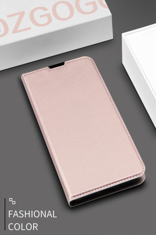 Чохол-книжка DZGOGO ISKIN Series Slight Frosted Samsung Galaxy S10/G973-рожеве золото