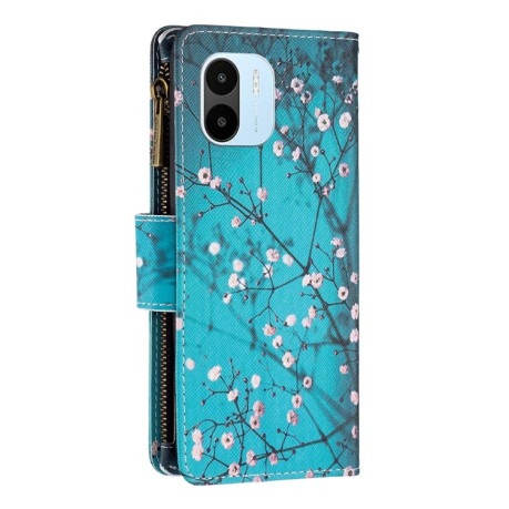 Чехол-кошелек Colored Drawing Pattern Zipper для Xiaomi Redmi A1/A2/Redmi A1+/A2+ - Plum Blossom