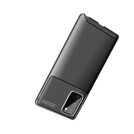 Ударозащитный чехол HMC Carbon Fiber Texture для Samsung Galaxy S21 - черный