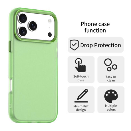 Противоударный чехол Candy Series для iPhone 17 Pro Max - зеленый