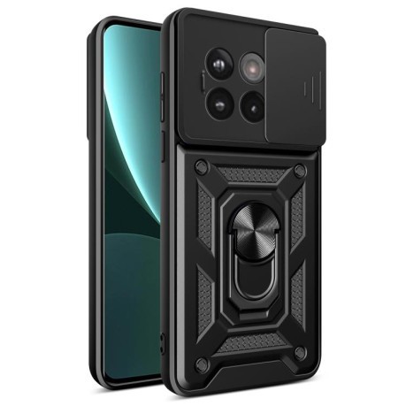 Противоударный чехол Camera Sliding для OnePlus 13R/Ace 5/Ace 5 Pro - черный