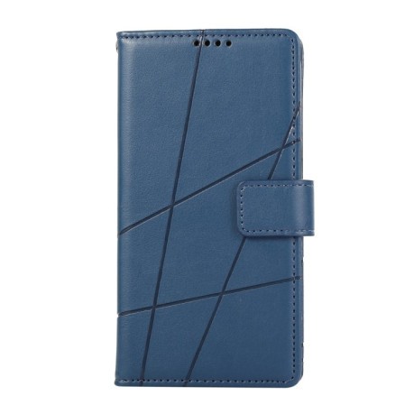 Чехол-книжка противоударная PU Genuine Leather Texture Embossed Line для Samsung Galaxy A35 - синий