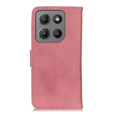 Чехол-книжка KHAZNEH Cowhide Texture на Motorola Moto G15 4G / G05 - розовый