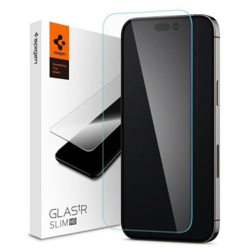 Защитное каленое стекло Spigen Glass.Tr Slim для iPhone 14 Pro