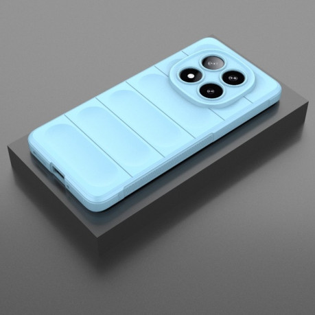 Силіконовий чохол Magic Flannel для Xiaomi Redmi Note 14 Pro 5G/Poco X7 - блакитний