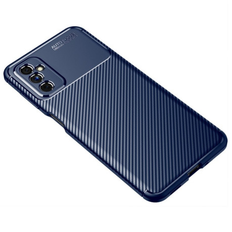 Ударозащитный чехол HMC Carbon Fiber Texture на Samsung Galaxy M52 5G - синий
