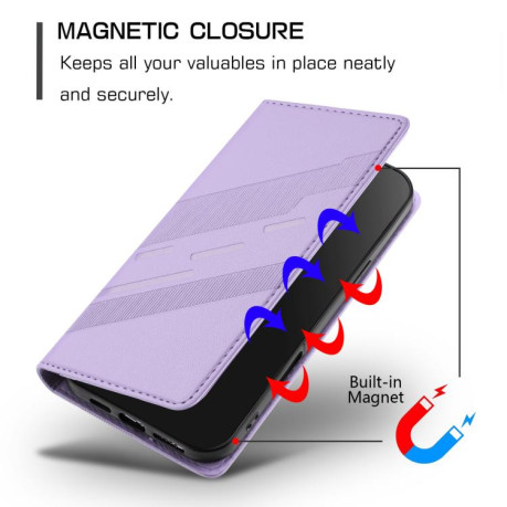 Чехол-книжка Embossed Multi-functional Wallet Retro Leather на Infinix Hot 50 Pro 4G - фиолетовый