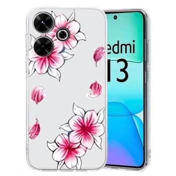 Чехол Colored Drawing Pattern Transparent TPU для Xiaomi Redmi 13 4G - Sakura