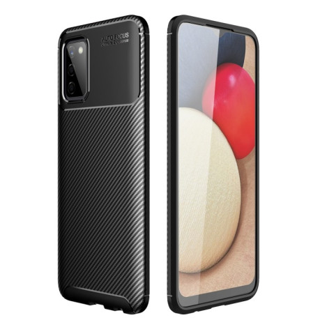 Ударозахисний чохол HMC Carbon Fiber Texture Samsung Galaxy A03s - чорний