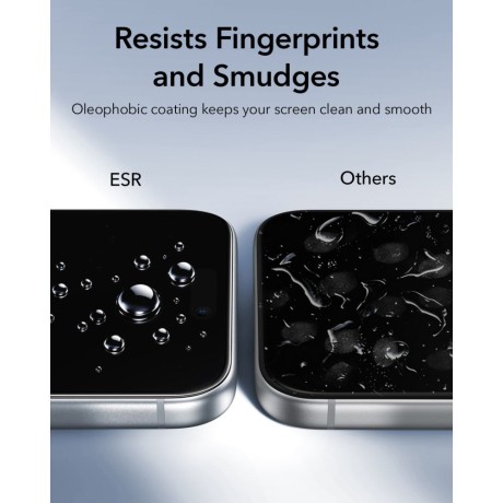 Оригінальне захисне скло ESR UltraFit Classic 2-Pack для iPhone 18 Pro Max / 17 Pro Max - Black